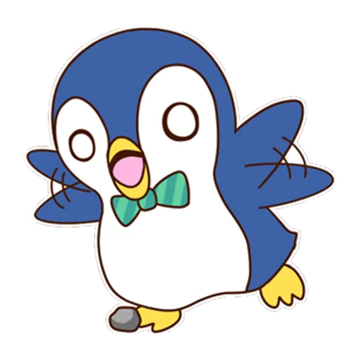 Fashionable penguin stiker 😰