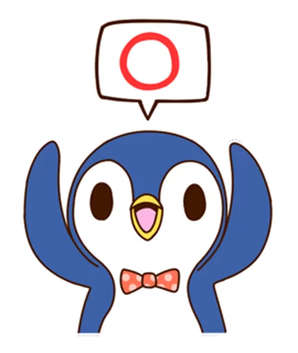 Fashionable penguin emoji 👍