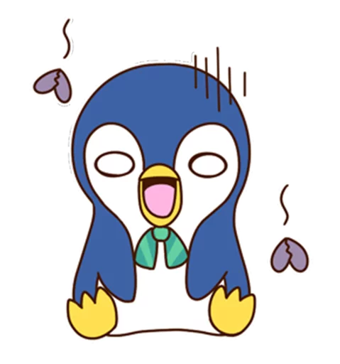Fashionable penguin emoji 😳