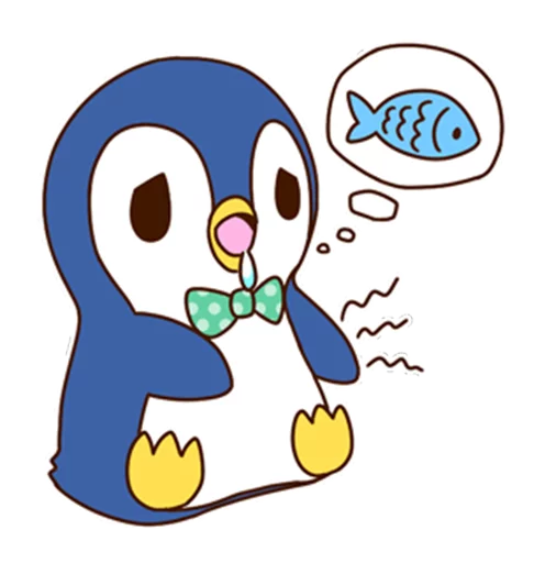 Fashionable penguin stiker 😋