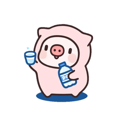 Telegram Sticker «Pig» 💧