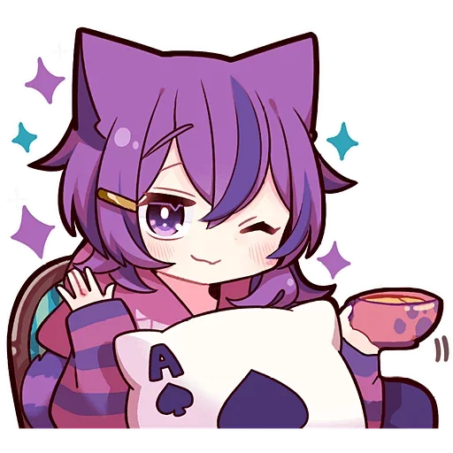 Фиолетовый Кот sticker ☀
