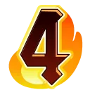 Fire Font emoji 4️⃣