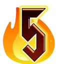 Fire Font emoji 5️⃣