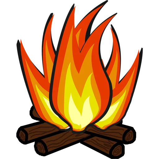 Стикер Telegram «Fire and Flames» 🔥