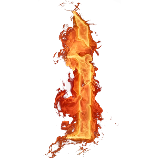 Стикер Telegram «Fire and Flames » 🔤