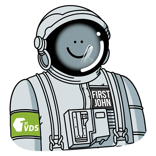 Telegram Sticker «FirstVDS - космос, хостинг и котики🐈» 😂
