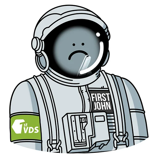 Telegram Sticker «FirstVDS - космос, хостинг и котики🐈» 😭