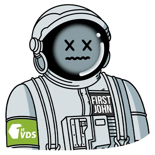 Эмодзи FirstVDS - космос, хостинг и котики🐈 🤨