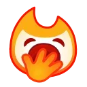 Flame emoji 🥱