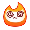 Flame emoji 😵‍💫