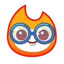 Flame emoji 🤓