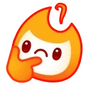 Flame emoji 🤔