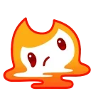 Flame emoji 🫠