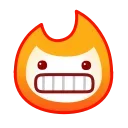 Flame emoji 😬
