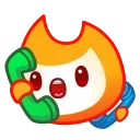 Flame emoji 📞