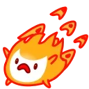 Flame emoji 😨