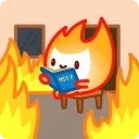 Flame emoji 📖