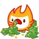 Flame emoji 💸