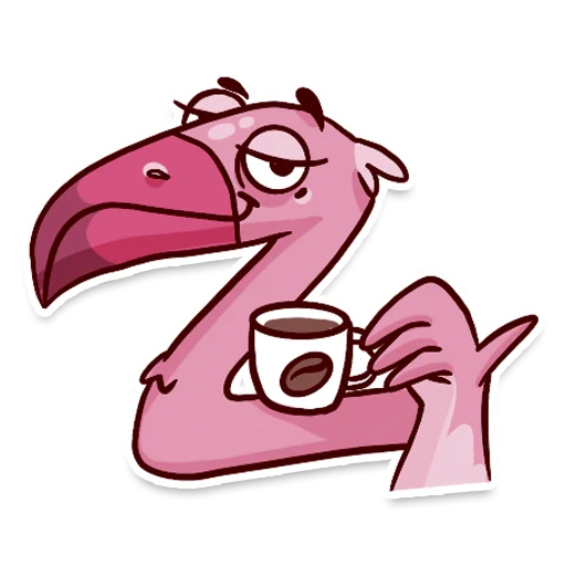 Стикер Telegram «Flamingo» ☕️