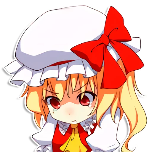 the most kawaii stickers in the world (Flandre) stiker 😞