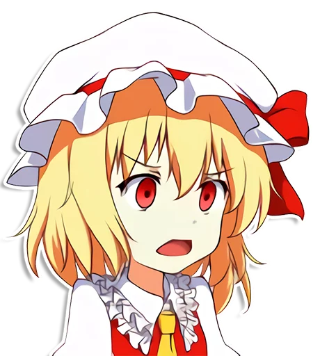 the most kawaii stickers in the world (Flandre) emoji 😒