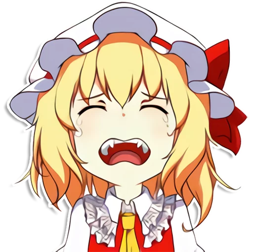 the most kawaii stickers in the world (Flandre) stiker 😢