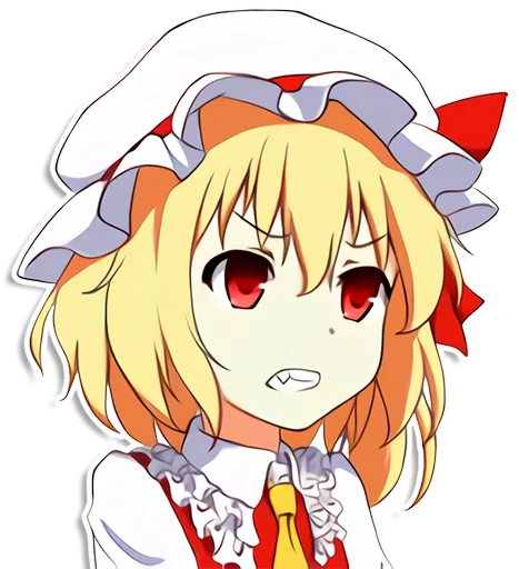 the most kawaii stickers in the world (Flandre) emoji 😠