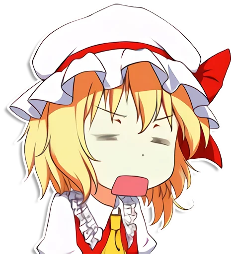 the most kawaii stickers in the world (Flandre) emoji 😑