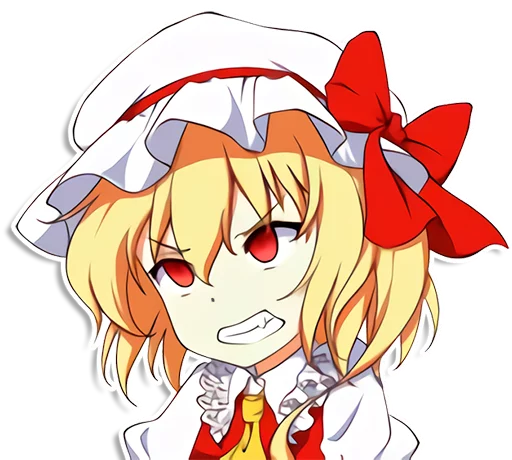the most kawaii stickers in the world (Flandre) stiker 😡