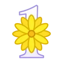Flowers Font emoji 1️⃣