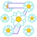 Эмодзи Flowers Font 7️⃣