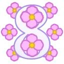 Flowers Font emoji 8️⃣