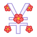Flowers Font emoji 💴