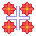 Эмодзи Flowers Font ➕