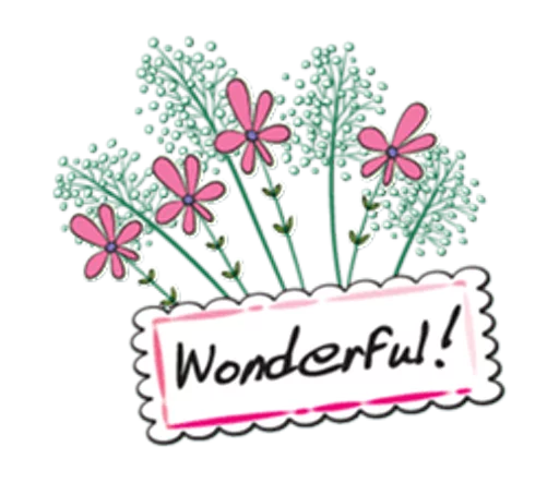 Telegram stiker «Flowers and greeting card» 😍