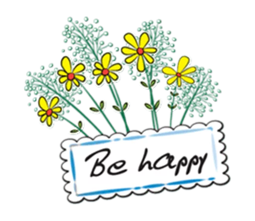 Telegram Sticker «Flowers and greeting card» 🙂