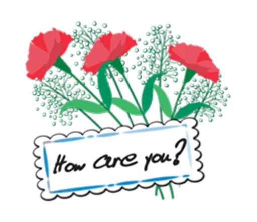 Flowers and greeting card emoji 🤓