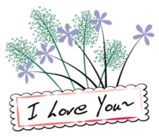 Flowers and greeting card emoji ❤