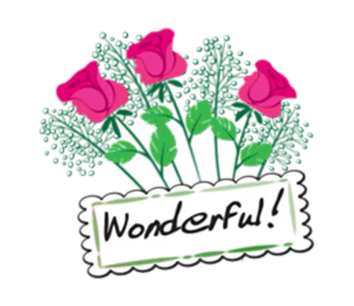 Telegram Sticker «Flowers and greeting card» 😍