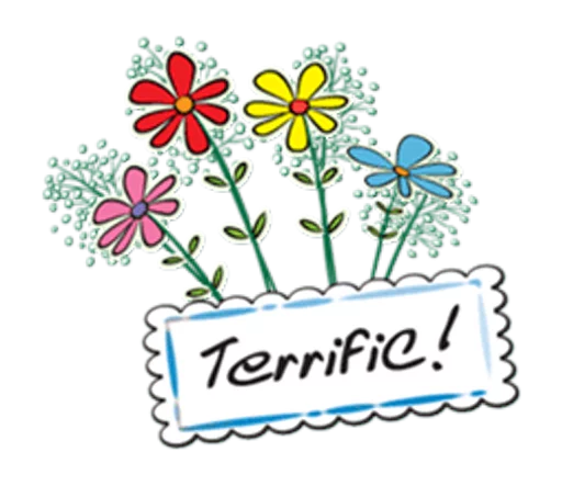 Telegram Sticker «Flowers and greeting card» 👌