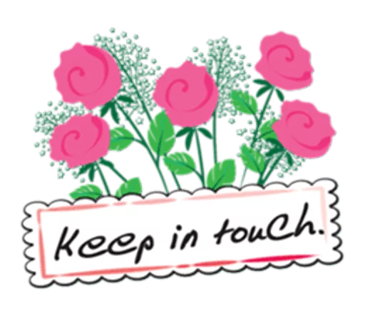 Telegram Sticker «Flowers and greeting card» 🤙