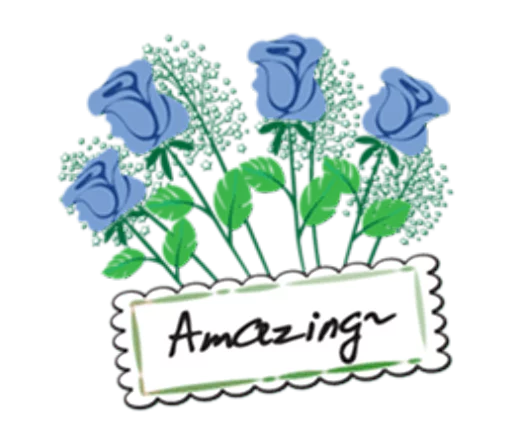 Flowers and greeting card emoji 😍
