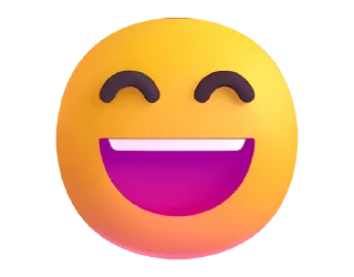 Стикер Fluent Emoji #1  😀