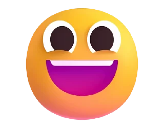 Стикер Fluent Emoji #1 😃