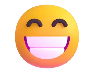 Стикер Fluent Emoji #1 😁