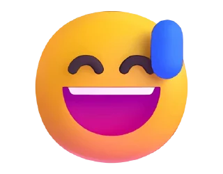 Стикер Fluent Emoji #1  😅