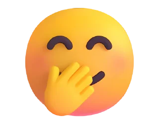 Стикер Fluent Emoji #1 🤭