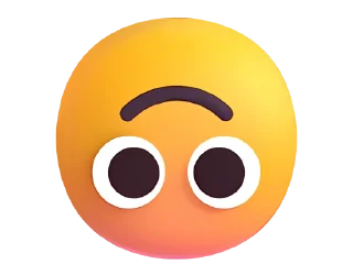 Стикер Fluent Emoji #1  🙃