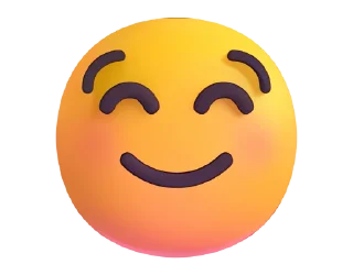 Стикер Fluent Emoji #1 ☺️